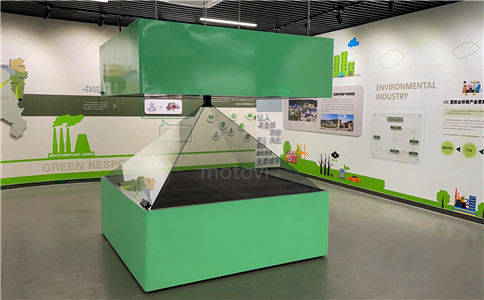 摩拓为360度全息立体投影应用于企业展厅展示