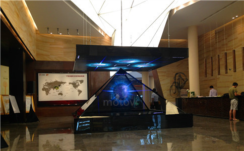 摩拓为360度全息投影应用房地产展厅