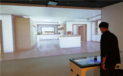 摩拓为多点触控互动桌漫游应用于房地产展厅展览展示