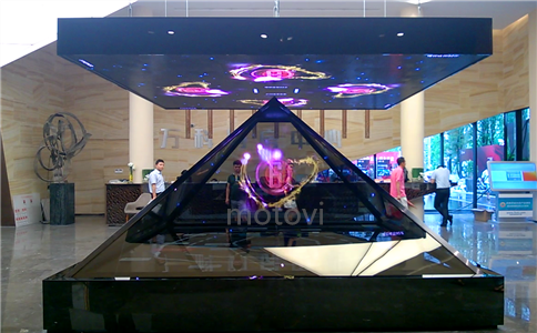 摩拓为360度幻影成像系统技术应用于房地产数字展厅中
