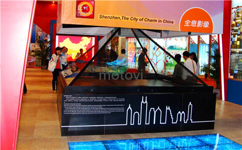 摩拓为360度幻影成像系统技术应用于展览展示现场