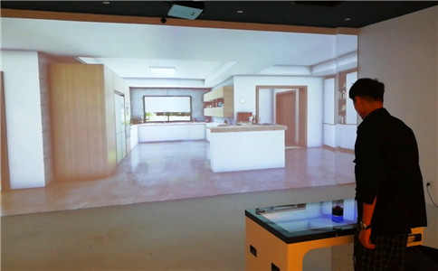 物体识别互动漫游桌应用于房地产企业展厅