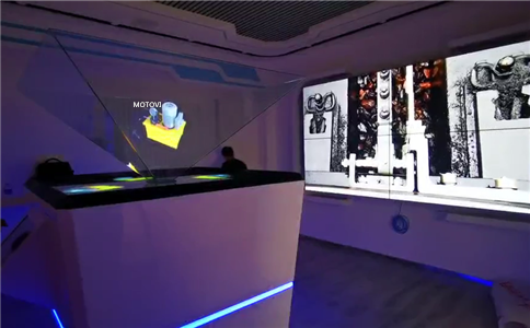 全息投影互动装置应用于数字展厅设计_产品展示