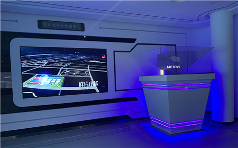 360度全息投影应用于智能展厅_展示产品发展历程（局部图）
