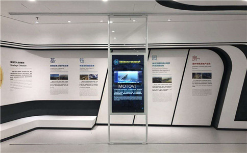 互动滑轨屏应用于科技展厅（局部图展示）