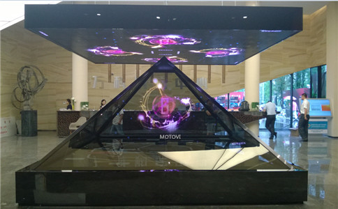 360度全息投影应用于展厅现场（局部图示意）
