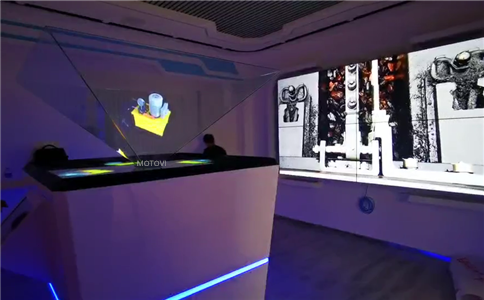 360度全息投影互动装置应用于数字展厅设计_产品展示